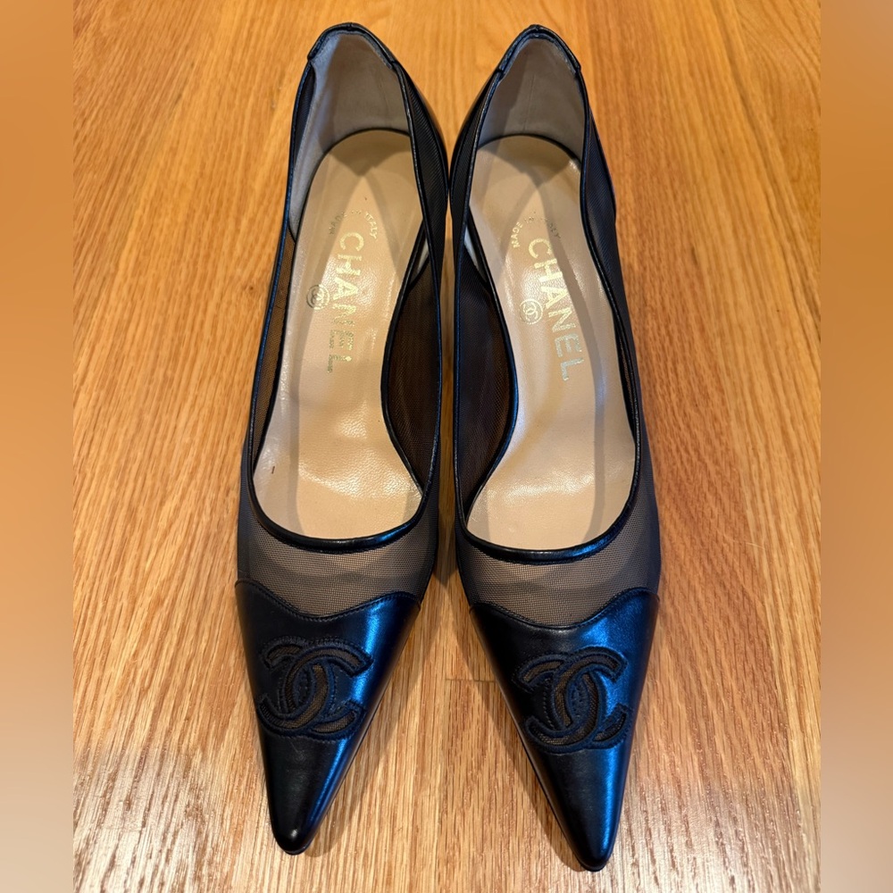 Chanel Shoes | Size 37 | Black Heels Classic Pointed-Toe Pumps